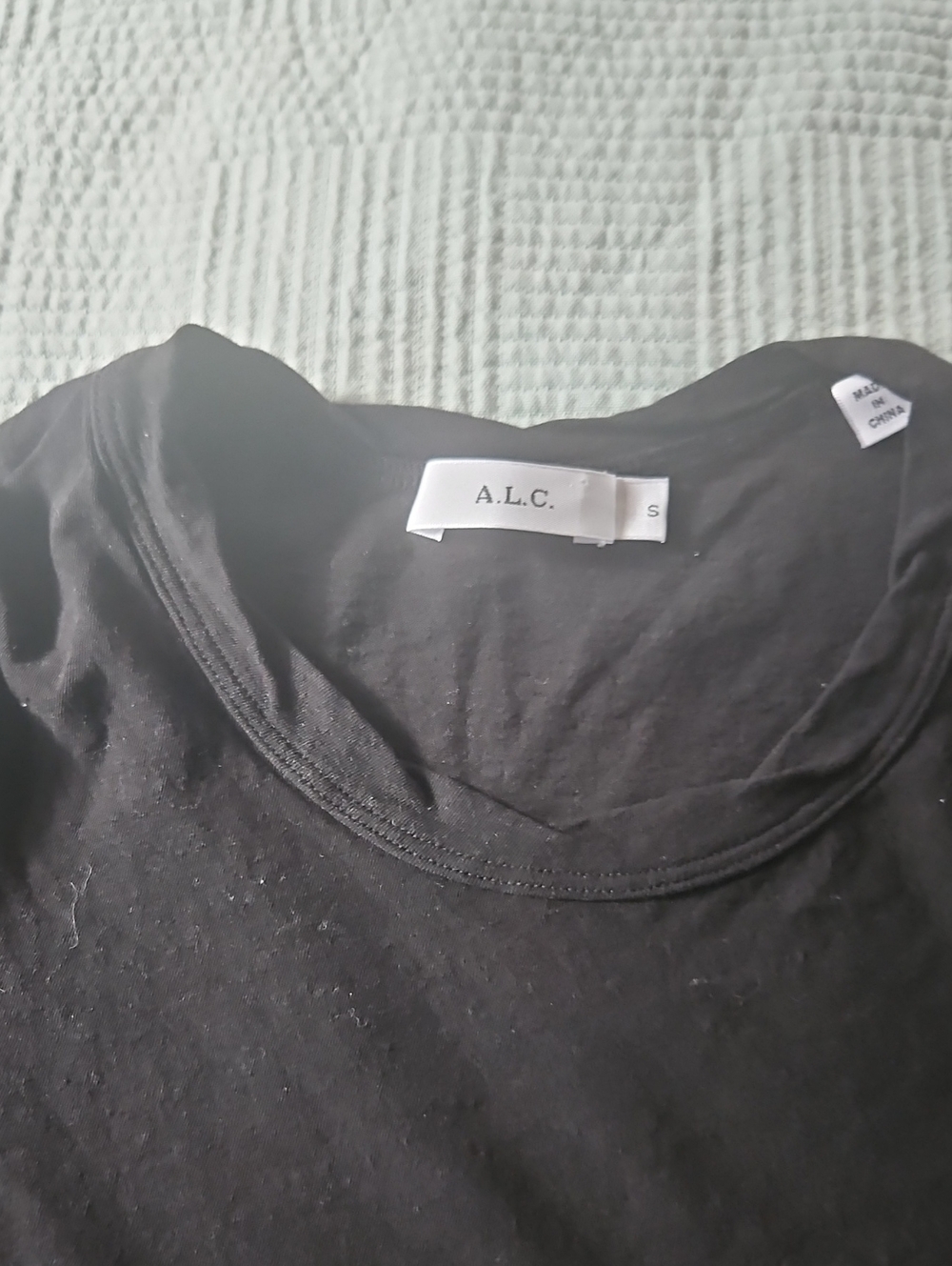 A.L.C. Black Short-Sleeve Crewneck Tee